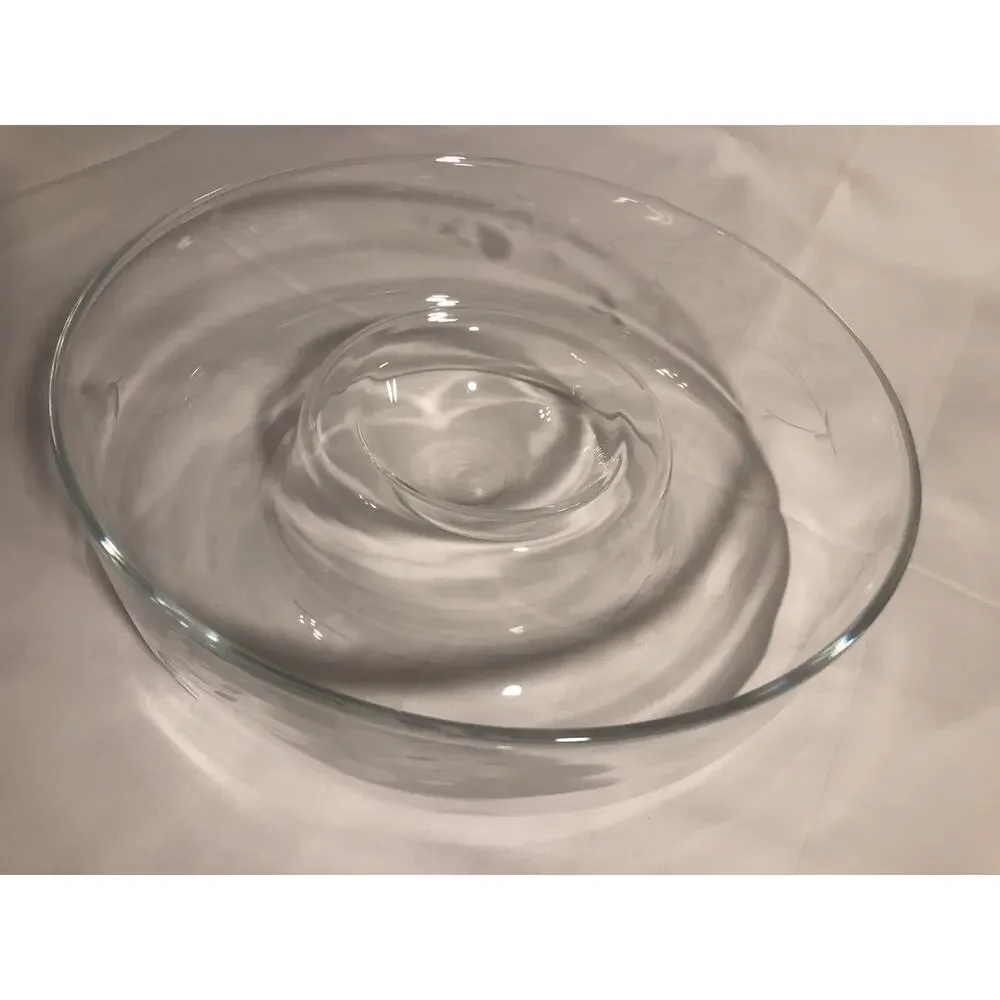 Princess House Heritage Crystal Glass Chip and Dip Large Bowl Dish 11 1/4”no Box